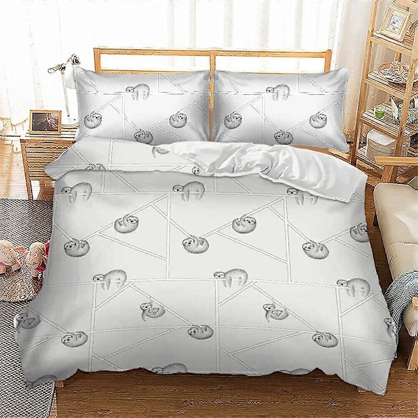 v5286 Sängkläder Sengångare Vit Påslakan Doona Set /<wbr/> Storlek Sängkläder IU5286 135x200cm 53x78in