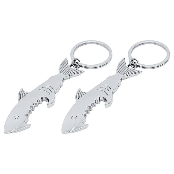 Öppnare Nyckeldesign Multifunktionella 2st Nyckelringar Silver Zinklegering