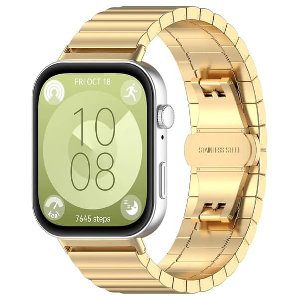 En Perle Rustfrit Stål Rem Til Huawei Watch Fit 3 Gold