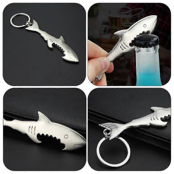 Öppnare Nyckeldesign Multifunktionella 2st Nyckelringar Silver Zinklegering