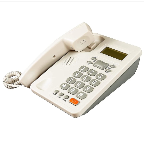 Johdollinen lankapuhelin, langallinen puhelin, rajapinnan langallinen puhelin soittajan tunnistuksella toimistoon White