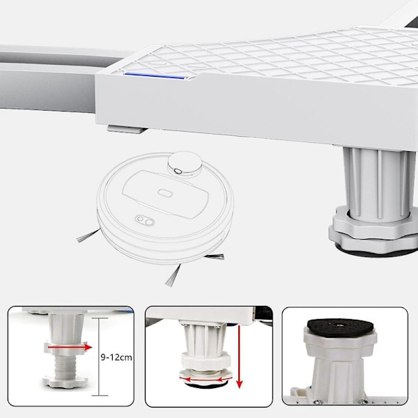 Tvättmaskinsställ, Tvättmaskin & Torktumlare & Kylskåp, Justerbar Längd, Belastning 300 kg Anti-Vibration