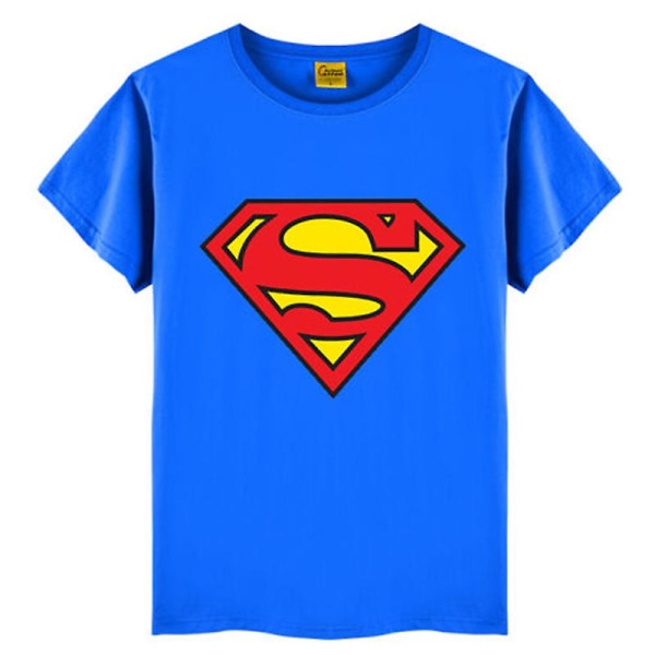 Dc Superman Børns Drenge Kortærmet T-shirt Sommer Super-man Tee Casual Toppe Blue 6-7 Years