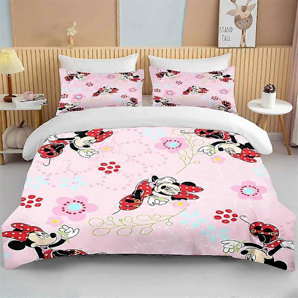 c95 Mickey Minnie Dynebetræk Seng To Dele Tre Dele Sæt Velegnet King Size Full Size Pudebetræk Dynebetræk Syning ee95 135x200cm 53x78in