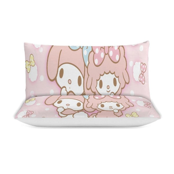 v1238 Sanrio Quilt Set Tjockt Mjukt 3-delars Sängklädesset Året Runt Täcke med 2 Örngott för Vuxna Kvinnor Flickor Tonåringar Hem Rum Dekor io1238 135x200cm 53x78in