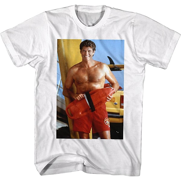 David Hasselhoff Baywatch T-Shirt White XXL