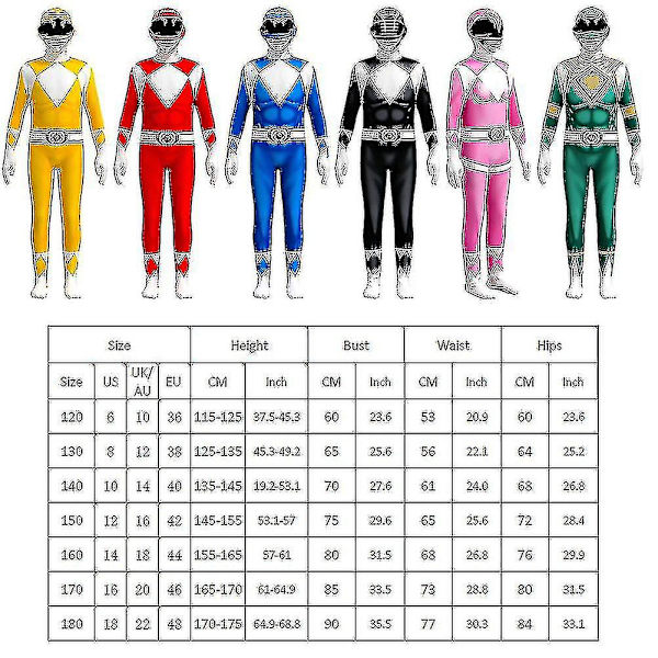 Power Ranger-dräkt för vuxna män, heldräkt för vuxna till Halloween Pink 140cm