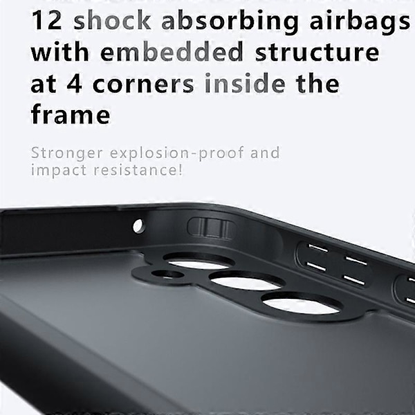 Til Samsung Galaxy A55 5G Cover Transparent Telefon Cover TPU + PC 2-i-1