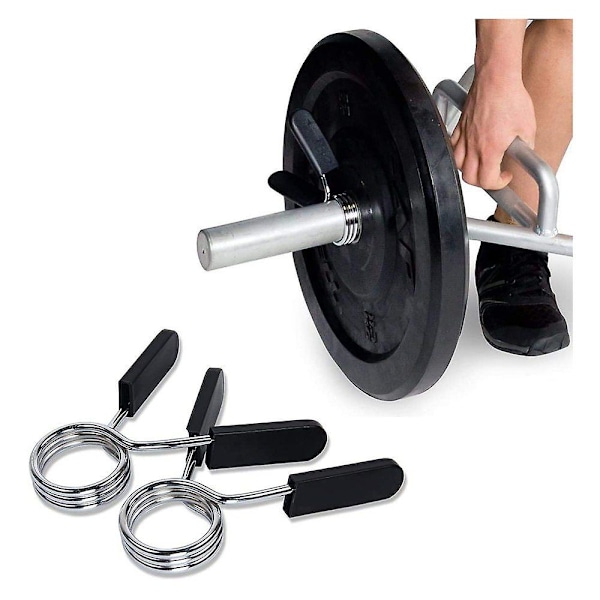 Hantel stang fjær lås 6 stk vektløfting klemmer for manualer vektløfting manual feste (30 mm)