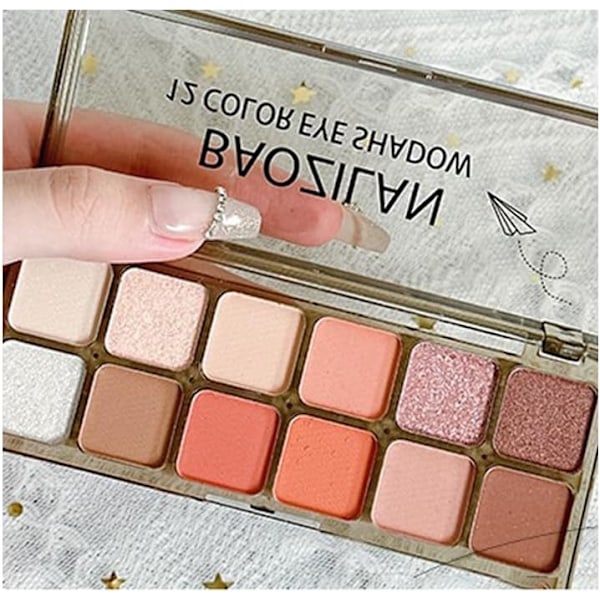 Släpp loss magin: 12 färger Sequins Pearlescent Eye Shadow Palette – Lys upp dina ögon med stil!