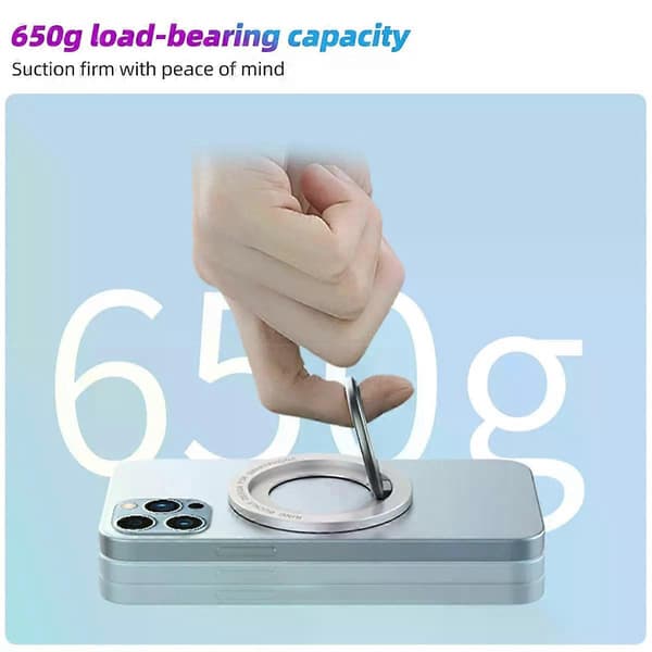 360 roterande metall magnetisk mobiltelefon ringhållare grepp justerbart stativ vikbart fäste för Magsafe telefonstativ för iPhone