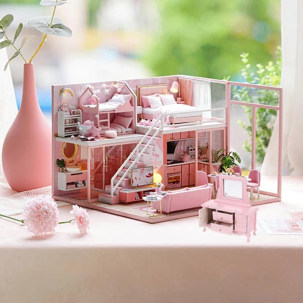 Miniature Møbel Toilettaske Model til Dukkehus Samlere med Delikat Design 1Sæt