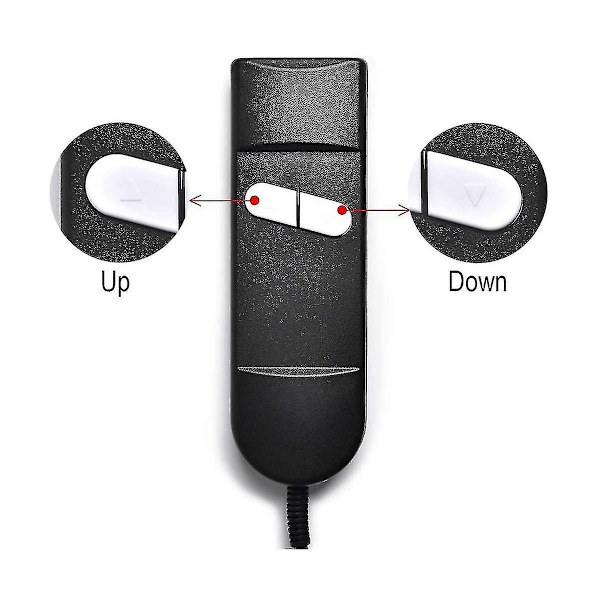 Fjärrkontroll för lyftstol, 5 stift 2 knappar Power Recliner fjärrkontroll för Okin Limoss Pride - Rak Black