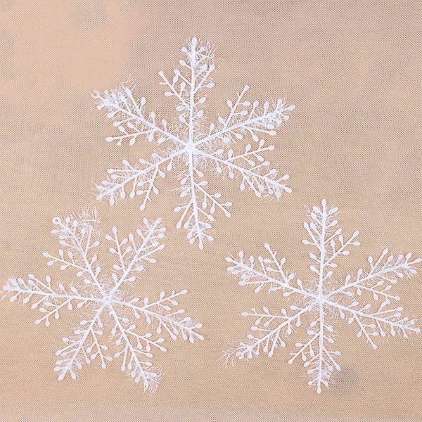 Snöflinga julgranskulor hängande prydnad Party heminredning 3Pcs White Snowflake 30CM