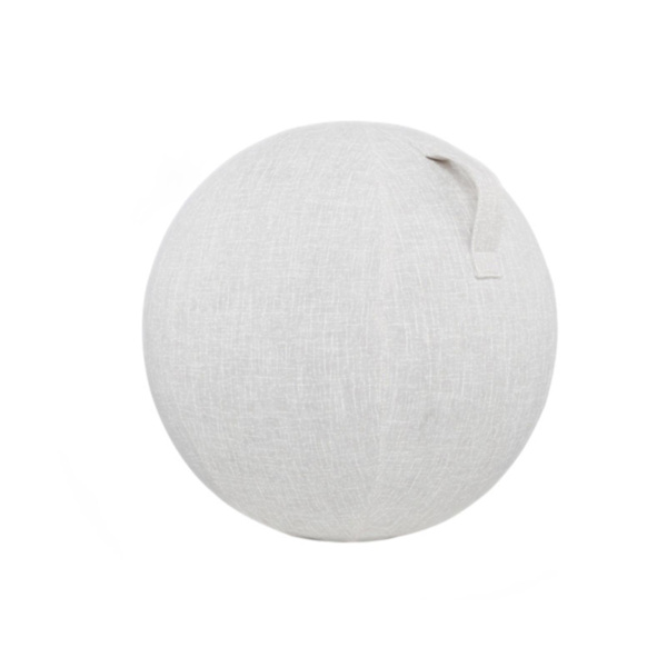 Dammsäker halkfri träningsboll i bomull och linne, praktisk fint stickad yogabollskydd för hemmet Beige
