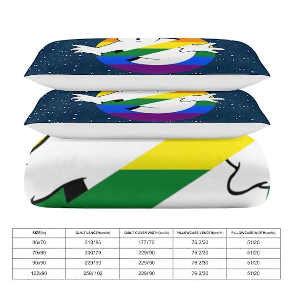 x310 Haamujengi Pussilakanasetti Mikrokuitu Vuodevaatesetti 3D-painettu Kevyt 3-osainen Peittosetti, 1 Pussilakana ja 2 Tyynyliinaa Lapsille Pojille 135x200cm 53x78in