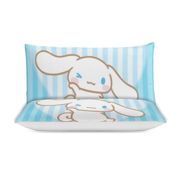v1429 Cinnamoroll Täcke Set Tjockt Mjukt 3 Delars Sängklädesset Året Runt Täcke med 2 Örngott för Vuxna Kvinnor Flickor Tonåringar Hem Rum Inredning io 135x200cm 53x78in