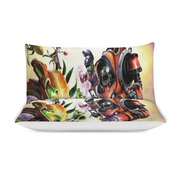 v1189 Plants Vs Zombies Peittosetti Paksu Pehmeä 3-osainen Vuodevaatesetti Kaikki Vuodenajat Peittopussi 2 Tyynyliinalla Aikuisille Naisille Tytöille Teineille Kotiin Huoneeseen De 240x260cm 94x102in