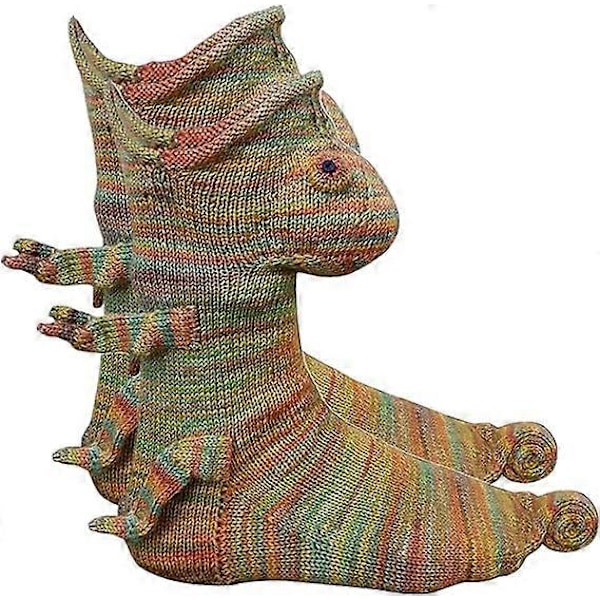 Stickade Krokodilsstrumpor för Kvinnor Män, Jul Nyhet Bred Mun 3D Strumpor, Kreativa 3D Cartoon Djur Strumpor Alligator Strumpor