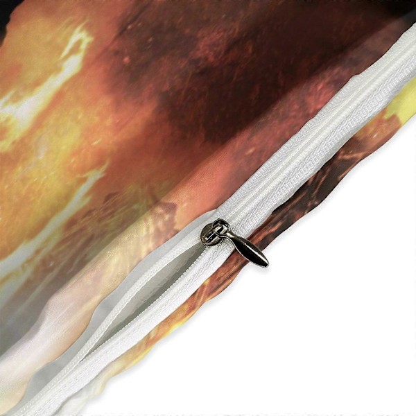 v1090 Attack On Titan Täcke Set Tjockt Mjukt 3 Delars Sängklädesset Året Runt Täcke med 2 Örngott för Vuxna Kvinnor Flickor Tonåringar Hem Rum Deco 135x200cm 53x78in
