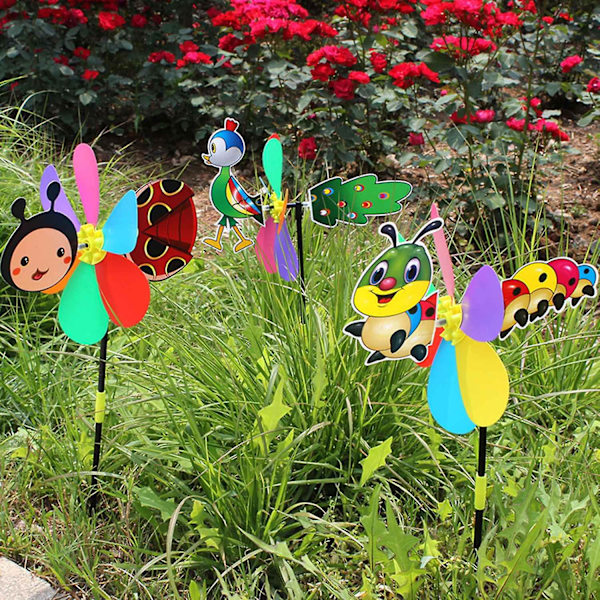 Söt DIY PVC-vindsnurra för barn, vindkraftverk leksak för presenter BoSaiD Butterfly