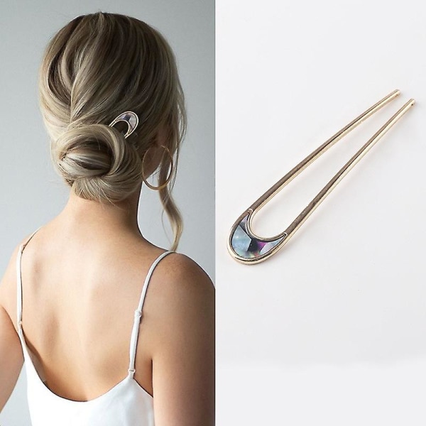 U-formad minimalistisk hårnål Iron Bun Maker Fashion Hair Stick Håraccessoarer