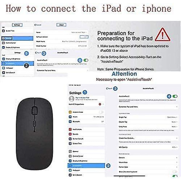 Bluetooth-tangentbord och muskombination, trådlös för iPad Pro/iPad Air
