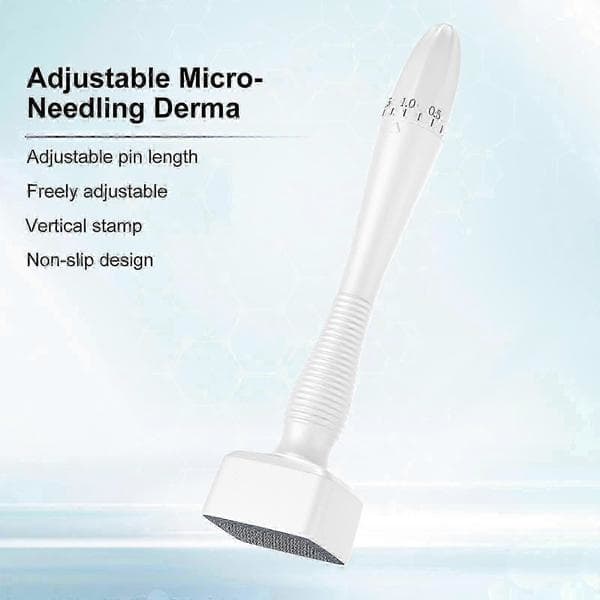 Justerbar Micro-Needling Derma Stamp Roller Hudplejeværktøj til Ansigt Hår Skæg, su