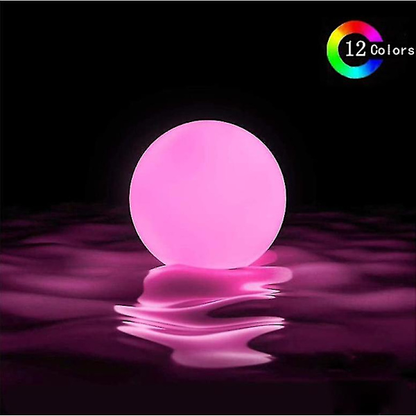 Flytande poolbelysning boll, LED-ljusboll fjärrkontroll, LED-lampor simbassäng present, nattljusboll lampa glödlampor