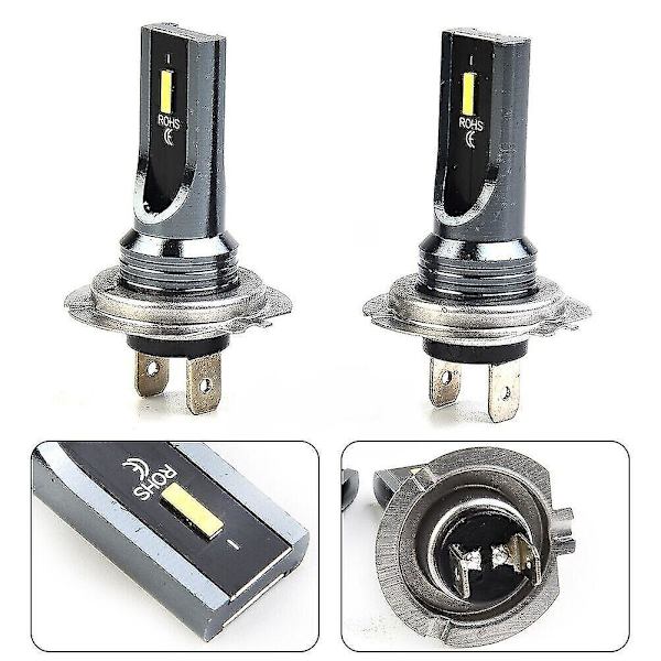 2 st H7 LED-strålkastare Halogenlampor Kit Bil Dimljus 3000k Fel Fri Gul