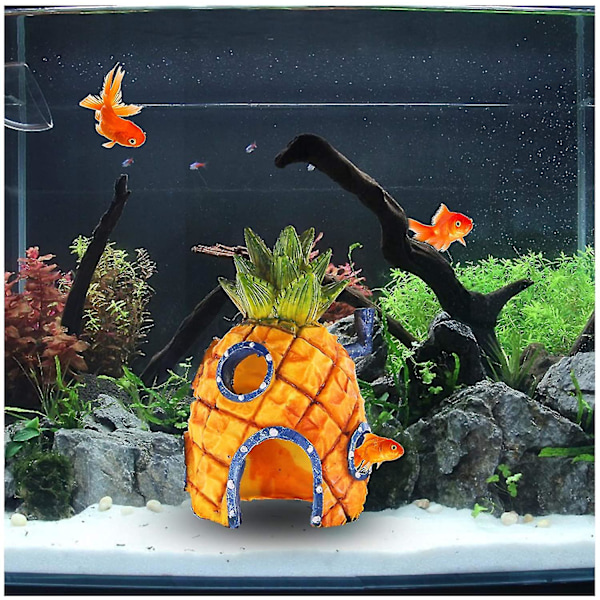 Akvariedekorationer, Kunstig Ananas Hjem Akvarie Ornament Fisketank