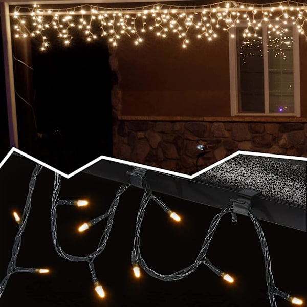 Julelysrenne kroker galvanisert ferie lys tak kroker julelys klips Xmas lysrenne hengere utendørs sesongbelysning kroker for