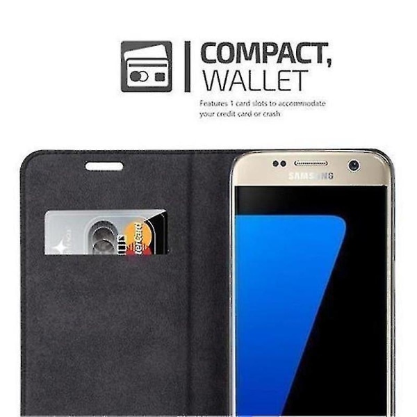 Case Samsung Galaxy J5 2016:lle taitettava phone case - cover - jalustalla ja korttilokerolla Brown