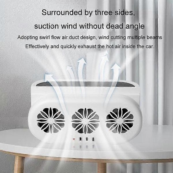 USB Plug-In Bilfönsterfläkt Bil Luftcirkulation Kylning Ventilation Fläkt