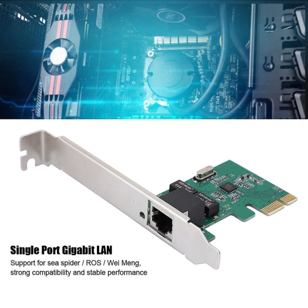 Pci-e yksiporttinen työpöydän Realtek Rtl8111e verkkokortti 10/100/1000mbps Gigabit Ethernet