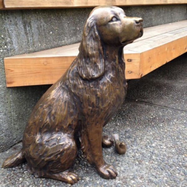 Springer Spaniel Statue Have Dekoration Resin Dyr Hund Skulptur Gård Plæne Udendørs Dekorative Ornament A