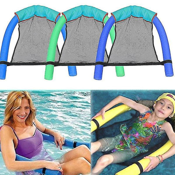 Pool Float Chair Universal Swimming Floating Chair Amazing Pool Noodle Chair Super Buoyancy BLUE