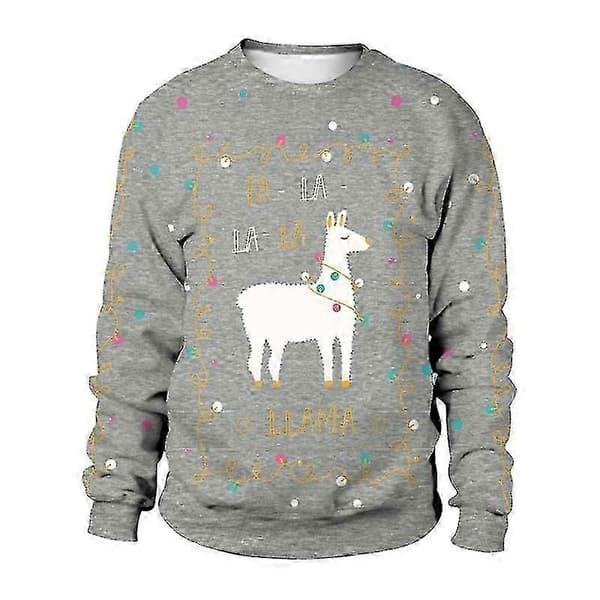 Festlige jule-T-shirts - Langærmet pullover til kvinder og mænd SB102-017 XL