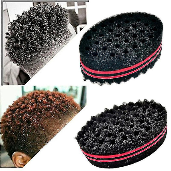 Svart mann hår fletter twist svamp Fir Afro Dreadlocks Curl Brush svamp Barber-hao Random