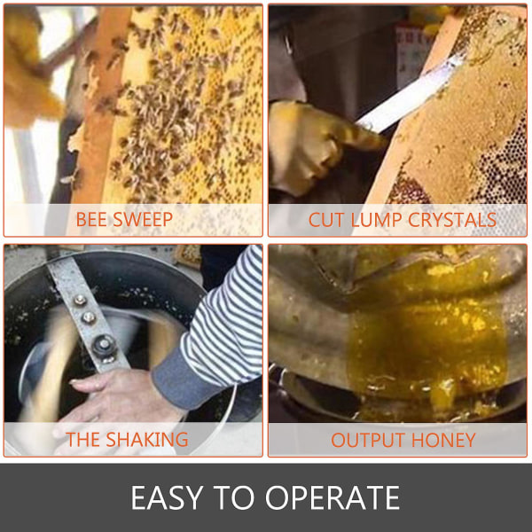 2 ram manuell honungsextraktor Rostfritt stål honungsextraktor Biodling