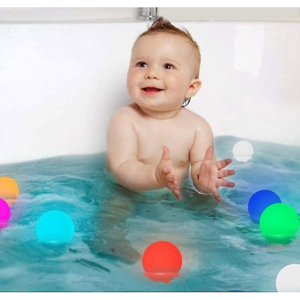 Flytande poolbelysning boll, LED-ljusboll fjärrkontroll, LED-lampor simbassäng present, nattljusboll lampa glödlampor