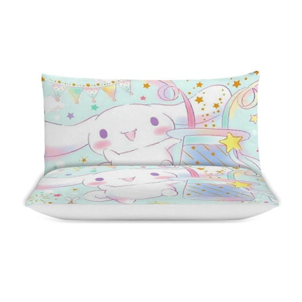 v968 Cinnamoroll 3-osainen yhden hengen sängynpeite - Sisältää 1 yhden hengen peiton ja 2 tyynyliinaa - Haalistumista kestävä mikrokuitu - Cinnamoroll io968 135x200cm 53x78in