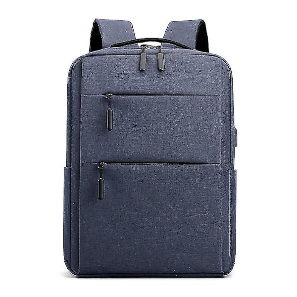 Ryggsekk Ryggsekk for menn Laptop Bag Ensfarget Ryggsekk Herre Enkelt Ryggsekk (15,6 tommer) grey