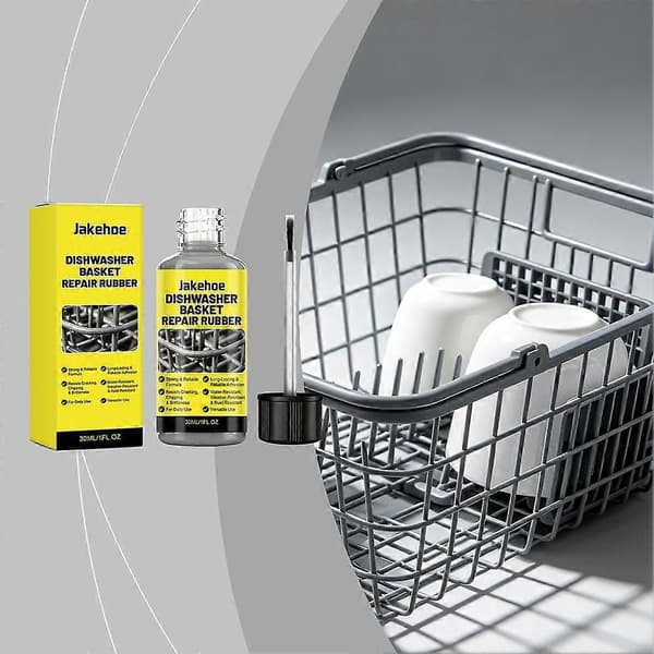 Oppvaskmaskinkurv Reparasjonsgummi Hvit Grå Erstatningsdeler Kit Gray 1pcs