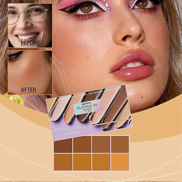 Professionel farvegradient concealer naturlig farve makeup mat concealer 03/1pcs