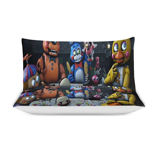 v1033 Five Nightat Freddy Quilt Sæt Tyk Blød 3 Dele Sengesæt Helårs Dynebetræk med 2 Pudebetræk til Voksne Kvinder Piger Teenagere Hjemmeværelse 240x260cm 94x102in