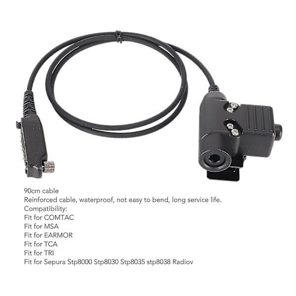 U94 Ptt Push To Talk -sovitin Walkie Talkie -kuulokemikrofoniliitin Sepura Stp8000 Stp8030 Stp8035 Stp8038 -radioon