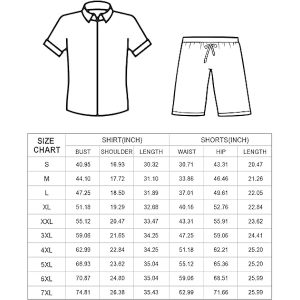 Miesten Havaijin paita ja shortsit -setti, Regular Fit, lyhythihainen, rento, funky rantapuku, flamingopaita S Pink