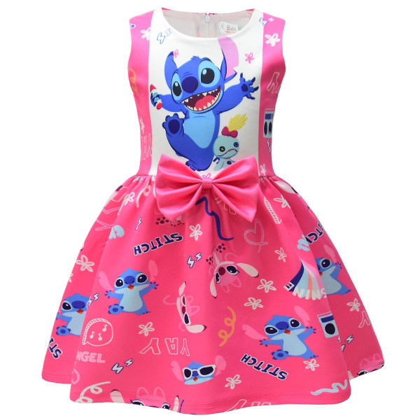 2023 Ny Lilo Och Stitch Barnkjol Stitch Flickklänning XXF 100cm