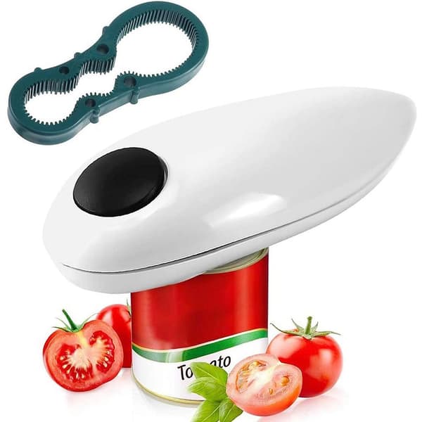 Electric Can Opener, Lid Without Sharp Edges, OneTouch Automatic Can Opener for Seniors, Kitchen Appliance
